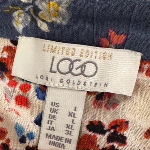 Floral Patchwork Kimono Kaftan - Multicolor by LOGO by Lori Goldstein - Picture 3 of 4